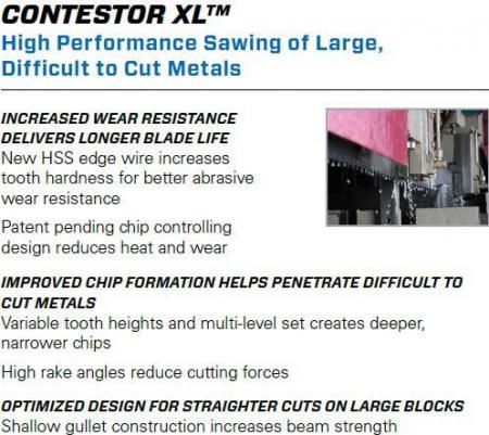 Welded to Length LENOX CONTESTOR XL Blade Material