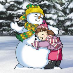 Hugging Snowman