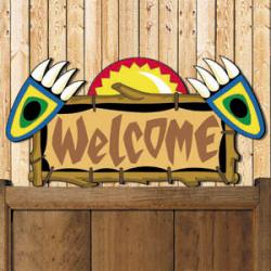 Bear Paw Welcome Sign