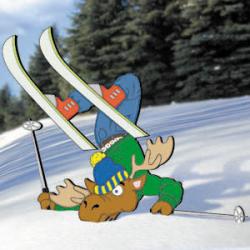 Ski - Moose Crash!